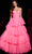 Jovani 37062 - Strapless Corset Ballgown Special Occasion Dress 00 / Hot Pink