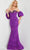Jovani 37072 - Puff Sleeve Mermaid Evening Dress Evening Dresses 00 / Purple