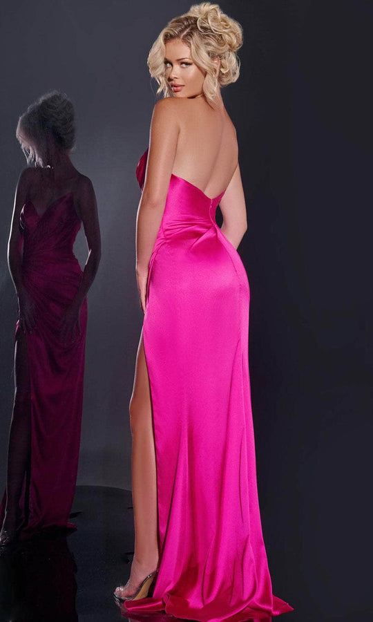 Jovani 37079 - Ruched Prom Dress with Slit
