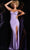 Jovani 37231 - Beaded High Slit Prom Gown Special Occasion Dress 00 / Lilac