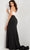 Jovani 37234 - Draped Corset Prom Dress with Slit Special Occasion Dress
