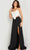 Jovani 37234 - Draped Corset Prom Dress with Slit Special Occasion Dress