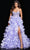 Jovani 37322 - Ruffled Ballgown with Slit Special Occasion Dress 00 / Lilac