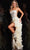 Jovani 37344 - Ruffled Sheath Prom Gown Special Occasion Dress 00 / Cream
