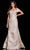 Jovani 37394 - Jacquard Mermaid Evening Gown Special Occasion Dress 00 / Champagne