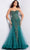 Jovani 37412 - Corset Trumpet Evening Dress Prom Dresses 00 / Emerald/Emerald