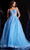 Jovani 37421 - Floral Corset A-line Gown Long Dresses