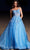 Jovani 37421 - Floral Corset A-line Gown Long Dresses