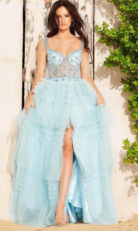 Jovani 37438 - Sleeveless Ruffled Ballgown