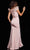 Jovani 37572SC - Scalloped Lace V-Neck Evening Gown Evening Dresses 14 / Blush