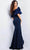 Jovani 37674 - Off-Shoulder Straight-Across Neck Gown Evening Dresses