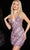 Jovani 37974 - Plunging V-Neck Cocktail Dress Cocktail Dresses