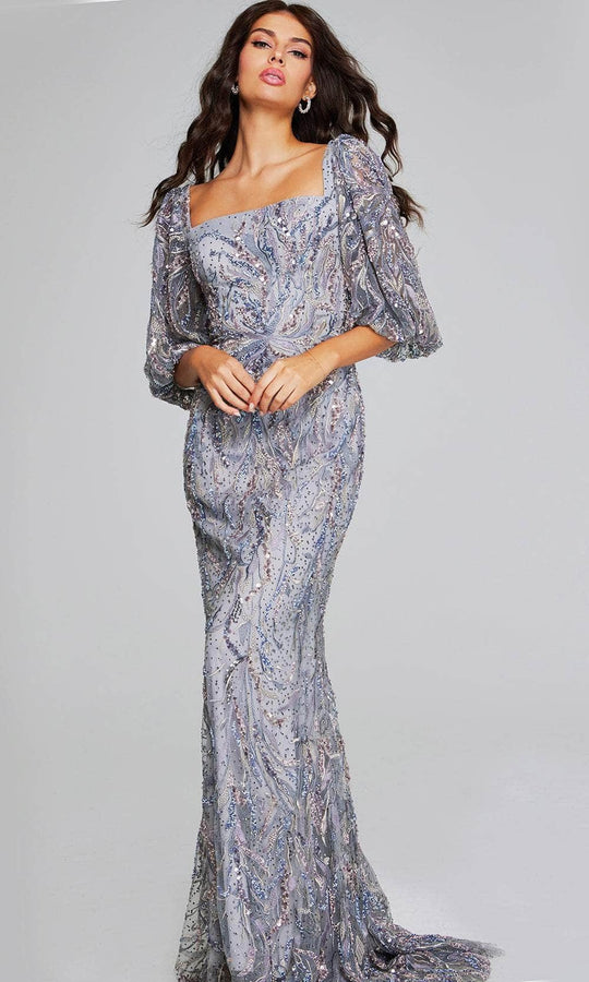 Jovani 38110 - Square Neck Embellished Evening Gown
