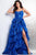 Jovani 38144 - Floral Embroidered Illusion Ballgown Ball Gowns 00 / Royal