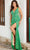 Jovani 38230 - Sleeveless Beaded Lace Prom Dress Special Occasion Dress 00 / Green