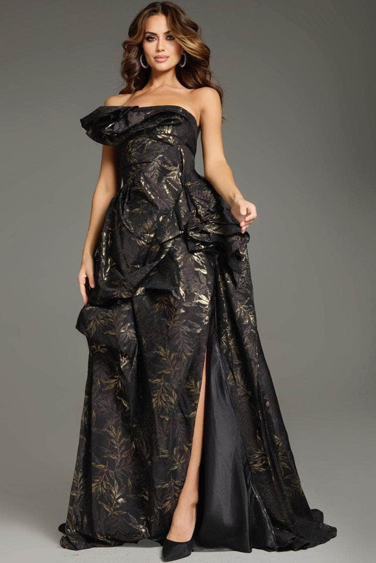 Jovani 38265 - Ruffle Detailed A-Line Prom Gown