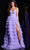 Jovani 38290 - Ruffled Tulle Prom Dress With Slit Special Occasion Dress 00 / Lilac