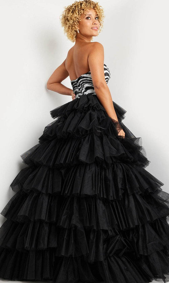 Jovani 38360 Strapless Sweetheart Tierred Prom Dress