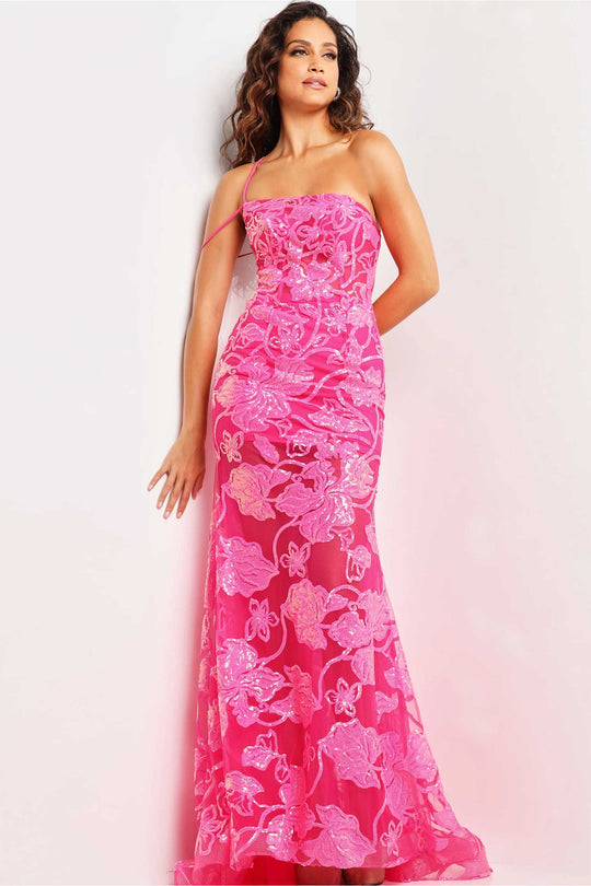 Jovani 38463 - One Shoulder Sequin Mermaid Prom Gown