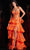 Jovani 38528 - Tiered A-Line Prom Gown Special Occasion Dress 00 / Orange