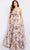 Jovani 38650 - Floral Print Ruffled A-line Gown Formal Gowns