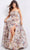 Jovani 38650 - Floral Print Ruffled A-line Gown Formal Gowns
