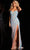 Jovani 38707 - Beaded High Slit Evening Dress Prom Dresses