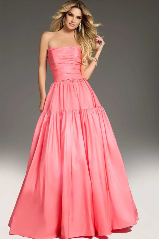 Jovani 38831 - Straight Neckline Tiered Ballgown