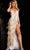 Jovani 38847 - Sleeveless Fringe Embellished Dress Evening Dresses 00 / White/Gold
