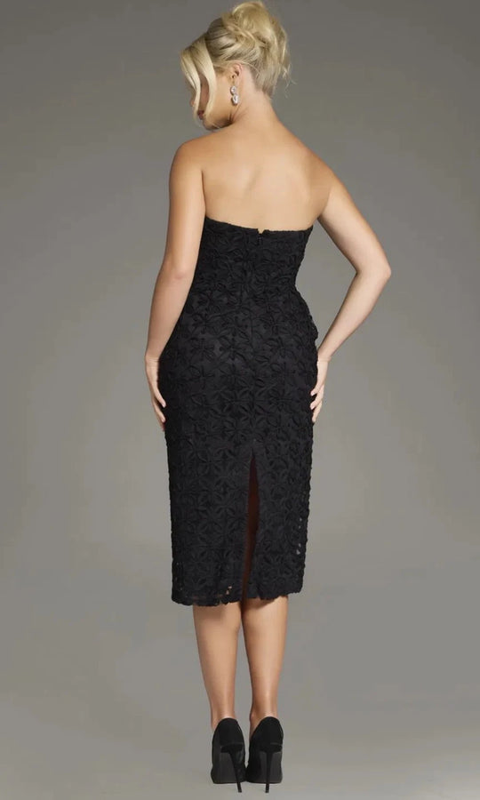 Jovani 39076 - Floral One-Shoulder Midi Sheath Dress