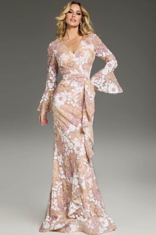 Jovani 39118 - Floral Embroidered Prom Dress