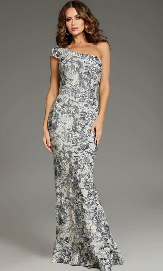 Jovani 39272 - Sequin One-Shoulder Prom Gown