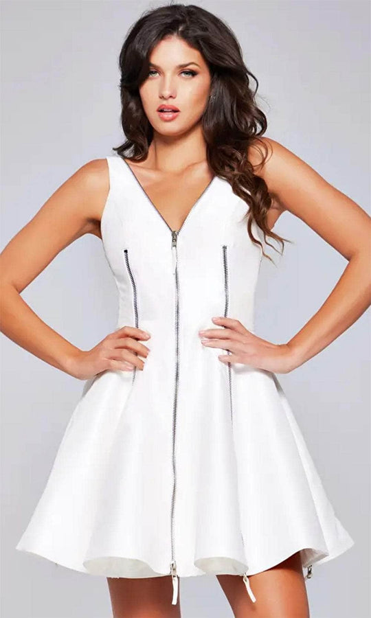 Jovani 39821 Zipper Detailed Cocktail Dress