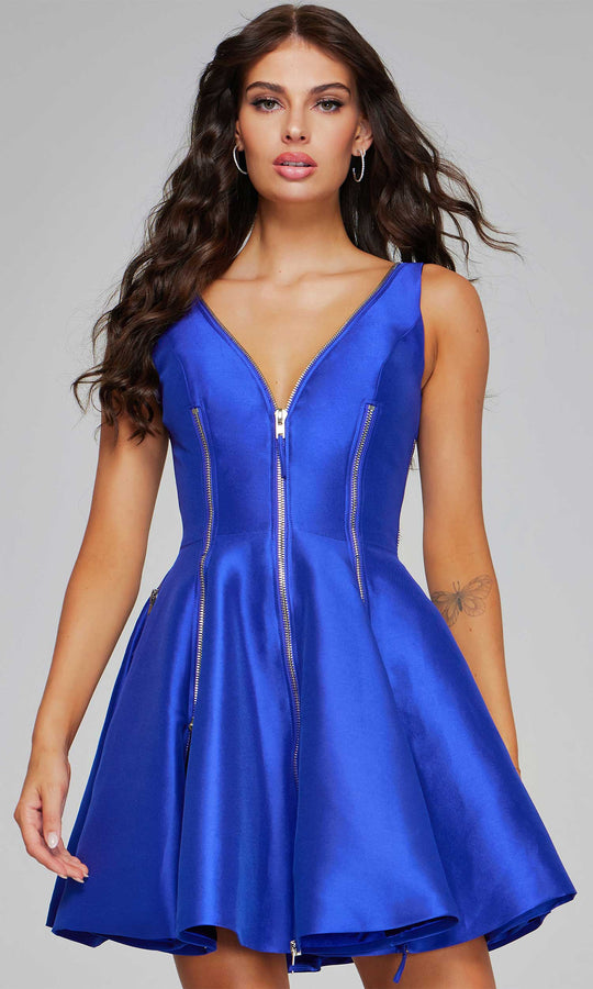 Jovani 39821 - Zipper Detailed Cocktail Dress