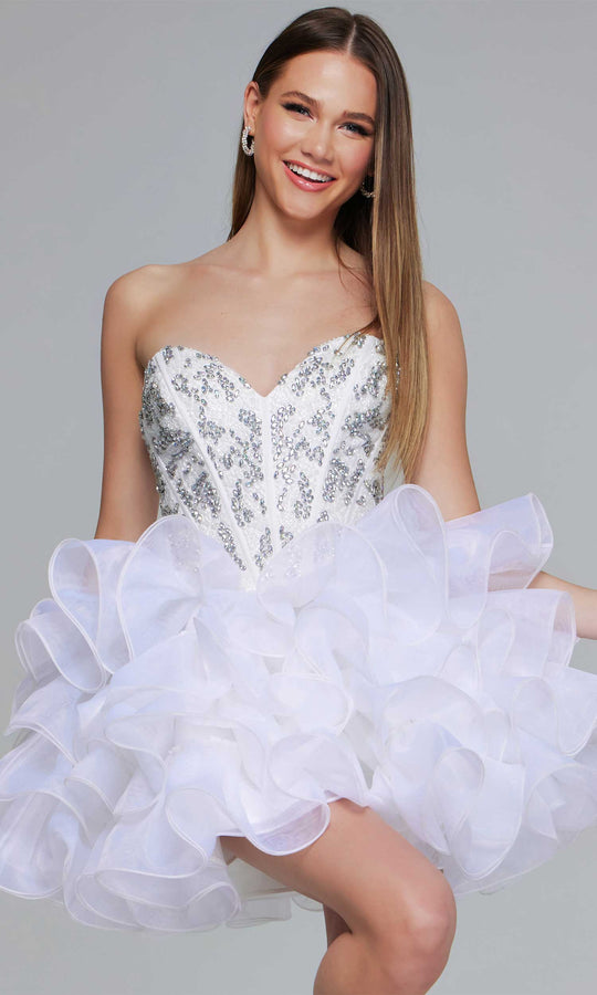 Jovani 39932 - Ruffled Skirt Cocktail Dress