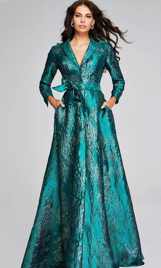 Jovani 40297 - Long Sleeve A-Line Evening Gown