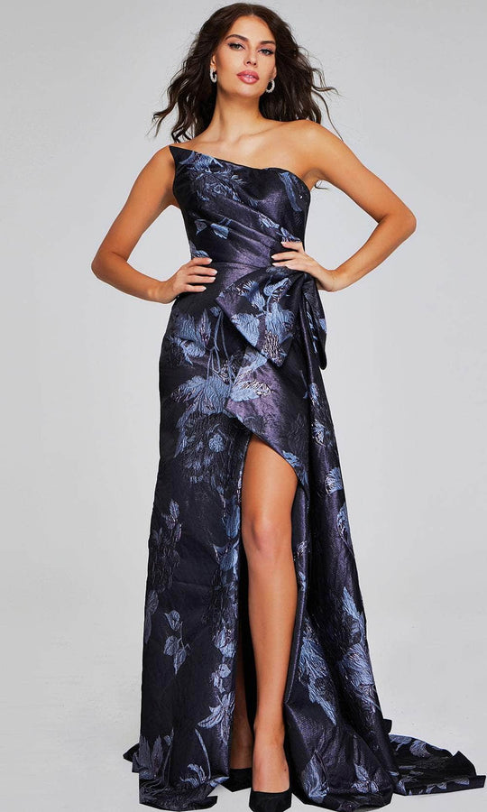 Jovani 40308 - Peplum Waist Strapless Evening Gown