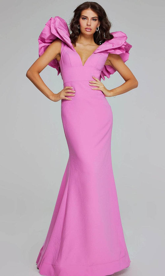 Jovani 40663 - Ruffle Trimmed Evening Gown