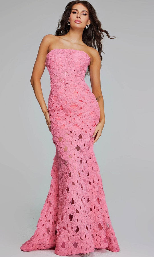 Jovani 40744 - Floral Lace Evening Gown