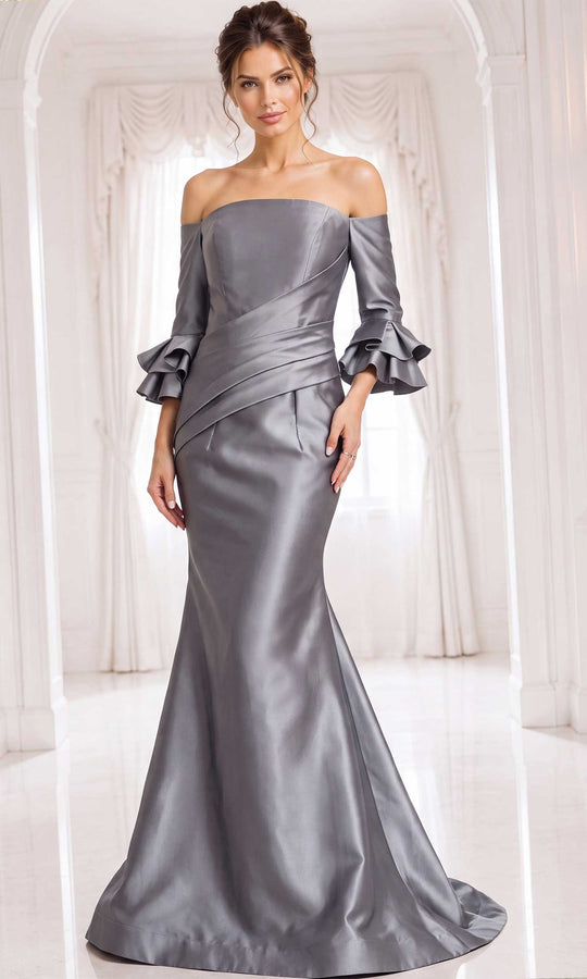 Jovani 41190 Ruffle Sleeve Mermaid Dress