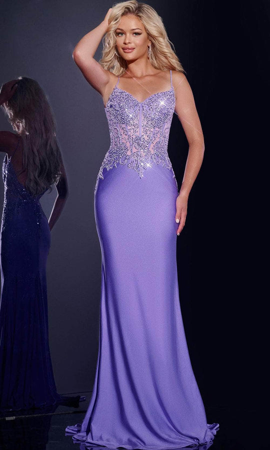 Jovani 42221 - Embroidered Top Prom Gown