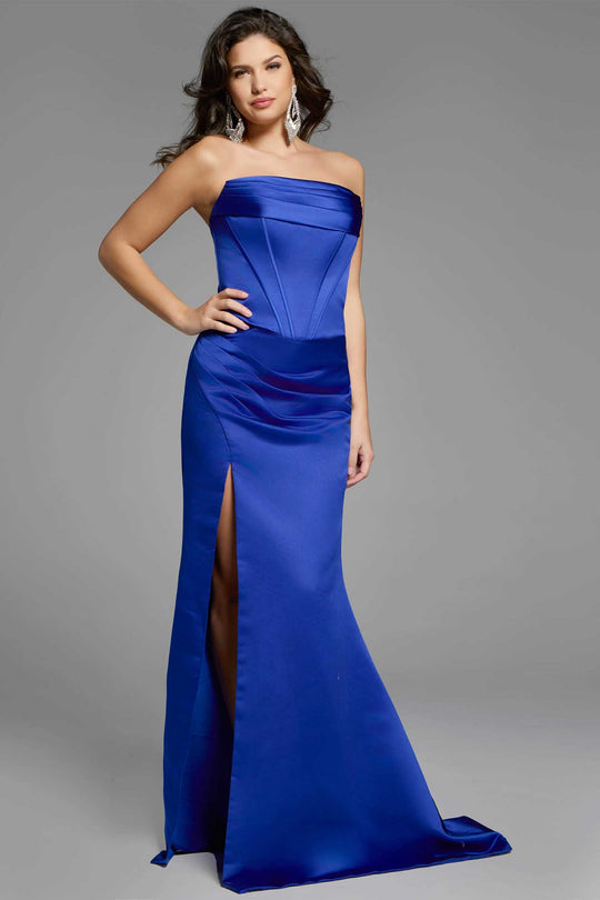 Jovani 42355 - Draped Satin Prom Dress