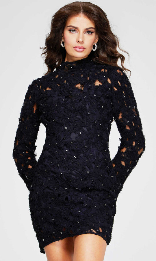 Jovani 42576 - High Neck Lace Cocktail Dress