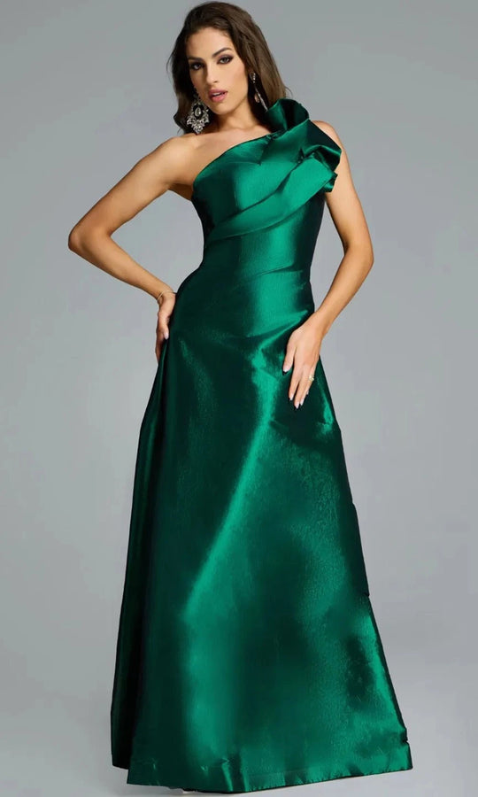 Jovani 43048 - One Shoulder A-Line Dress with Ruffle Detail