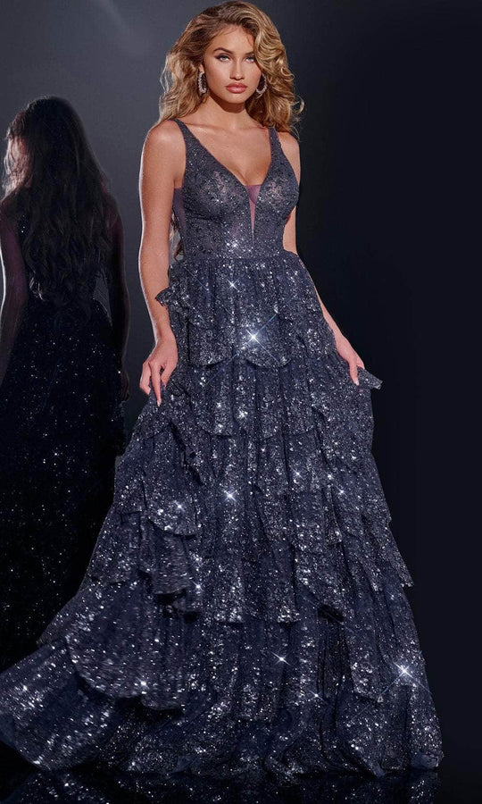 Jovani 43198 - Tiered Sequin Prom Gown