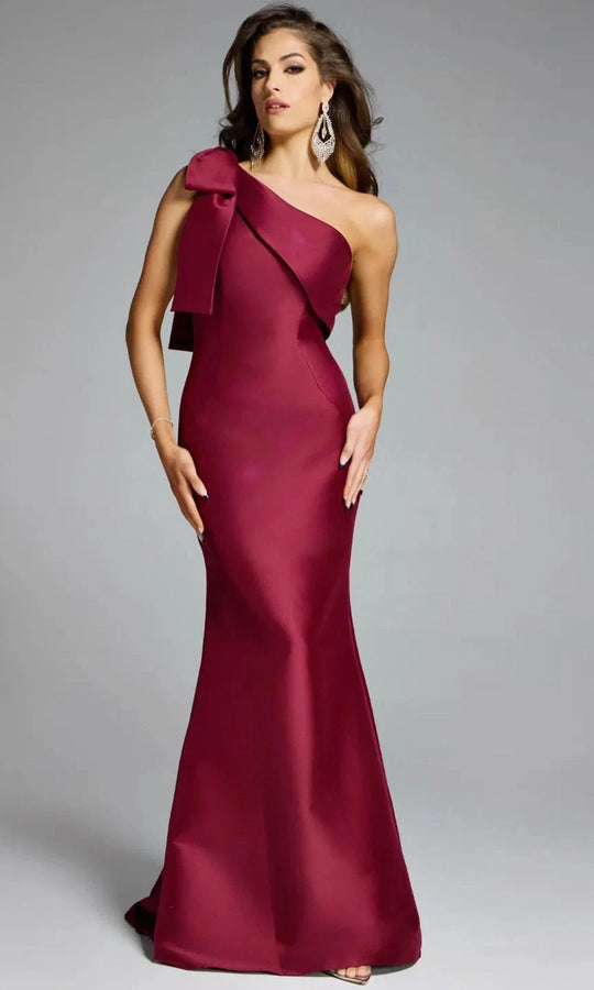 Jovani 43361 - One Shoulder Gown with Bow Detail