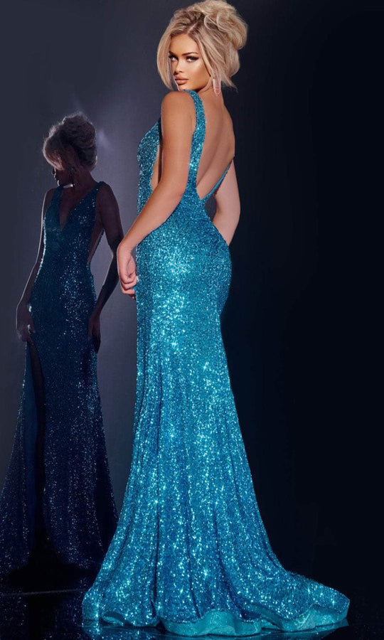 Jovani 43725 - Glittering V-Neck Prom Dress