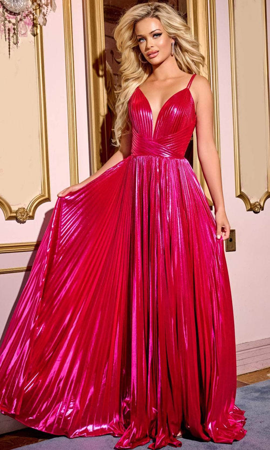 Jovani 43795 - Pleated A-Line Prom Gown