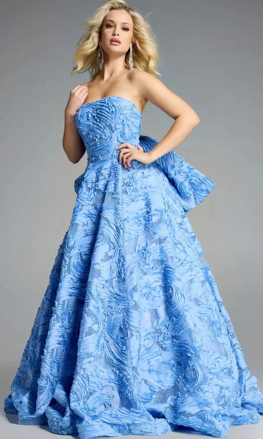 Jovani 44114 - Strapless Ballgown with 3D Texture