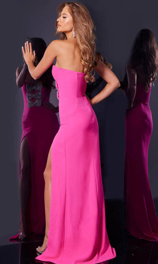 Jovani 44155 - Bejeweled Bow Prom Dress